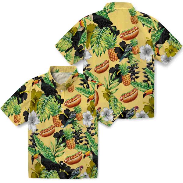 Hot Dog Toucan Hibiscus Pineapple Hawaiian Shirt Latest Model