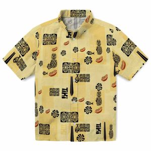 Hot Dog Tribal Symbols Hawaiian Shirt Best selling