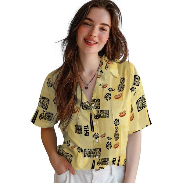 Hot Dog Tribal Symbols Hawaiian Shirt Trendy