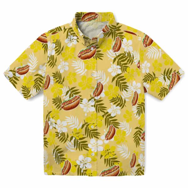 Hot Dog Tropical Floral Hawaiian Shirt Best selling