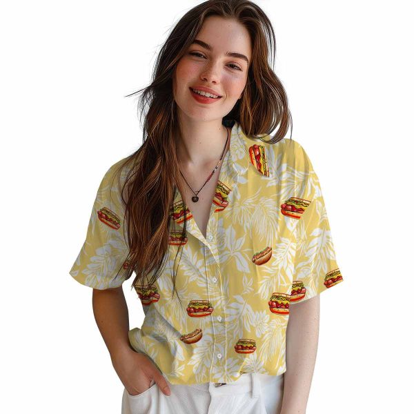 Hot Dog Tropical Leaf Hawaiian Shirt Trendy