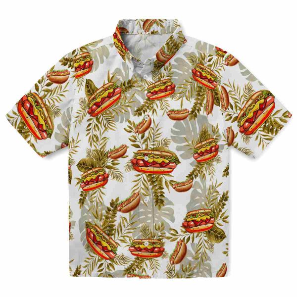 Hot Dog Tropical Leaves Hawaiian Shirt Best selling