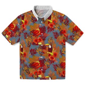 Ironworker Floral Toucan Hawaiian Shirt Best selling