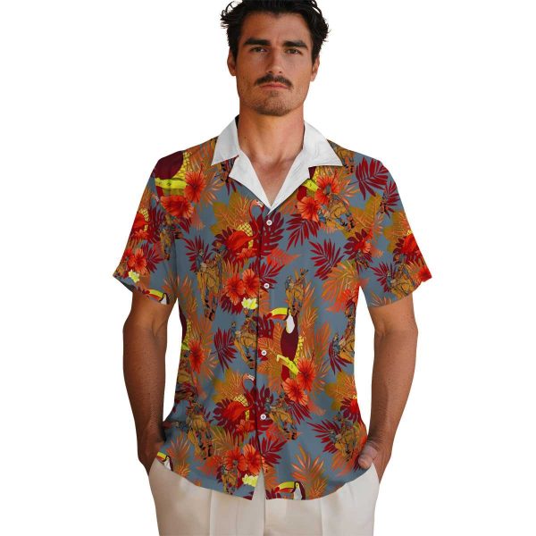 Ironworker Floral Toucan Hawaiian Shirt High quality