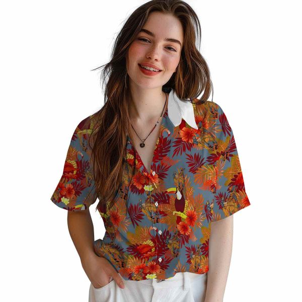 Ironworker Floral Toucan Hawaiian Shirt Trendy