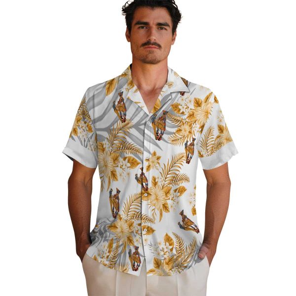 Ironworker Hibiscus Palm Leaves Hawaiian Shirt High quality