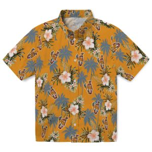 Ironworker Palm Tree Flower Hawaiian Shirt Best selling