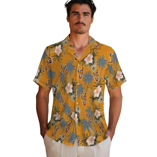 Ironworker Palm Tree Flower Hawaiian Shirt High quality