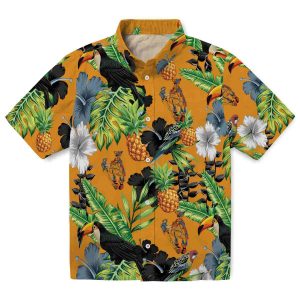 Ironworker Toucan Hibiscus Pineapple Hawaiian Shirt Best selling