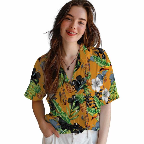 Ironworker Toucan Hibiscus Pineapple Hawaiian Shirt Trendy