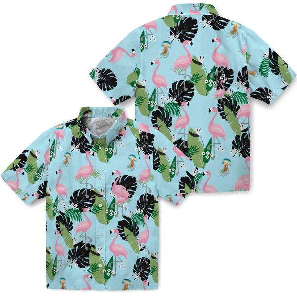 Jellyfish Flamingo Leaf Motif Hawaiian Shirt Latest Model