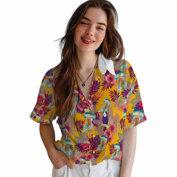 Jellyfish Floral Toucan Hawaiian Shirt Trendy