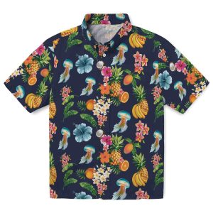 Jellyfish Hibiscus And Fruit Hawaiian Shirt Best selling
