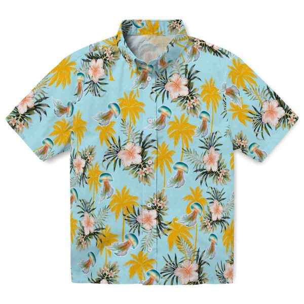 Jellyfish Palm Tree Flower Hawaiian Shirt Best selling