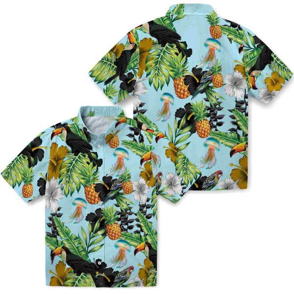 Jellyfish Toucan Hibiscus Pineapple Hawaiian Shirt Latest Model