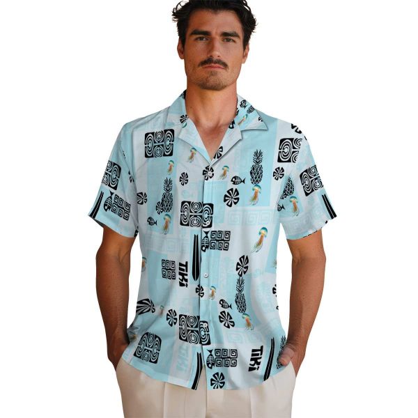 Jellyfish Tribal Symbols Hawaiian Shirt High quality