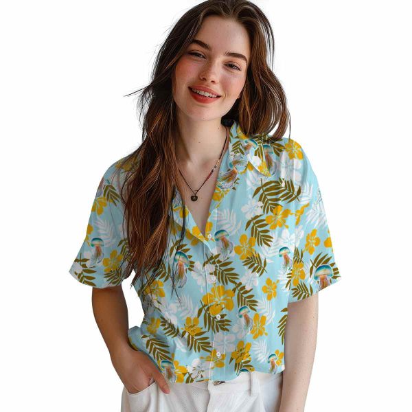 Jellyfish Tropical Floral Hawaiian Shirt Trendy