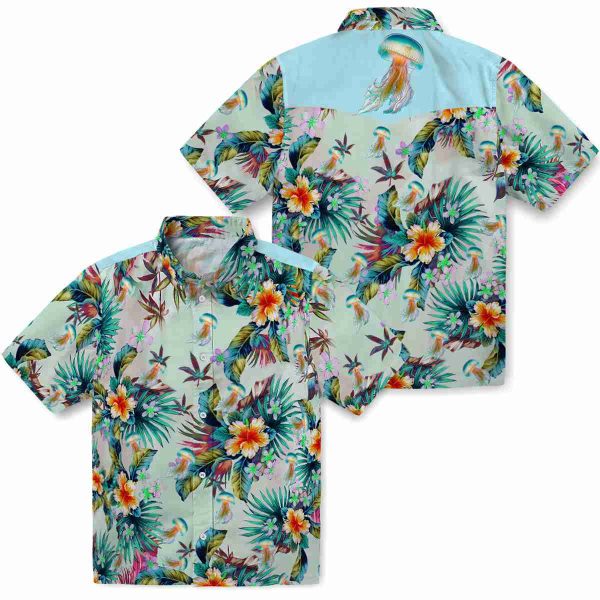 Jellyfish Tropical Foliage Hawaiian Shirt Latest Model