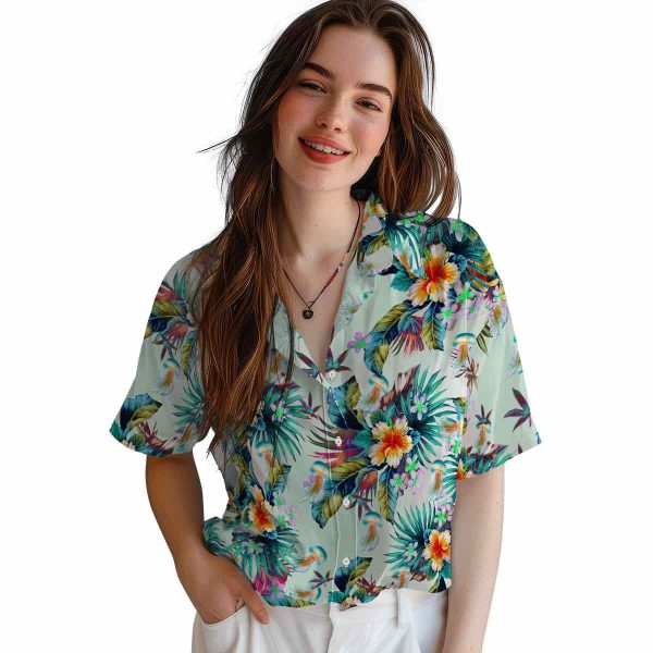 Jellyfish Tropical Foliage Hawaiian Shirt Trendy