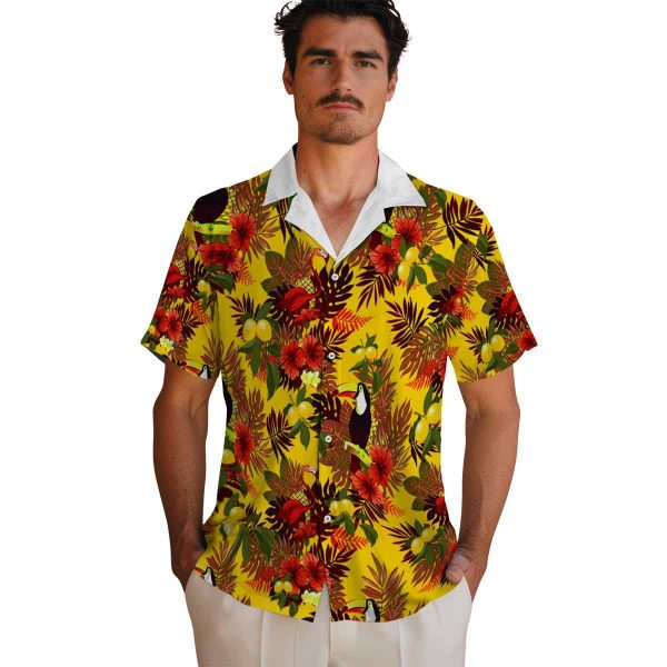 Lemon Floral Toucan Hawaiian Shirt High quality