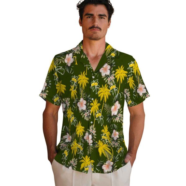 Lemon Palm Tree Flower Hawaiian Shirt High quality