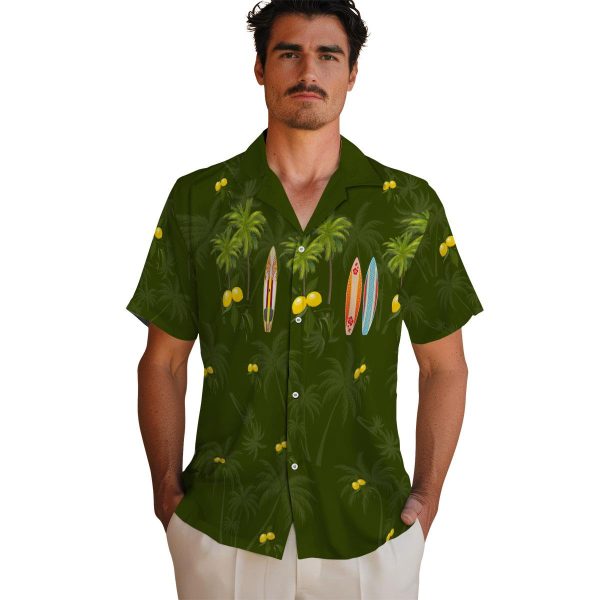 Lemon Surfboard Palm Hawaiian Shirt High quality