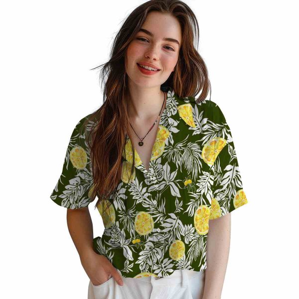 Lemon Tropical Leaf Hawaiian Shirt Trendy