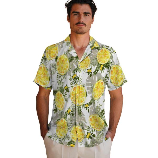 Lemon Tropical Leaves Hawaiian Shirt High quality