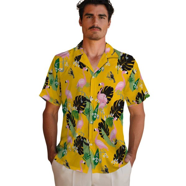 Lobster Flamingo Leaf Motif Hawaiian Shirt High quality