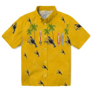 Lobster Surfboard Palm Hawaiian Shirt Best selling