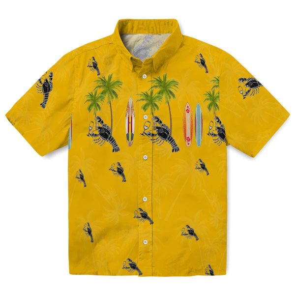 Lobster Surfboard Palm Hawaiian Shirt Best selling