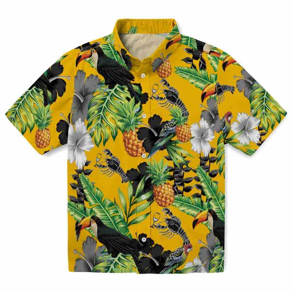 Lobster Toucan Hibiscus Pineapple Hawaiian Shirt Best selling