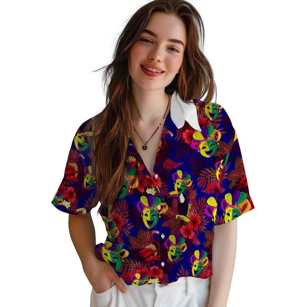 Mardi Gras Floral Toucan Hawaiian Shirt Trendy