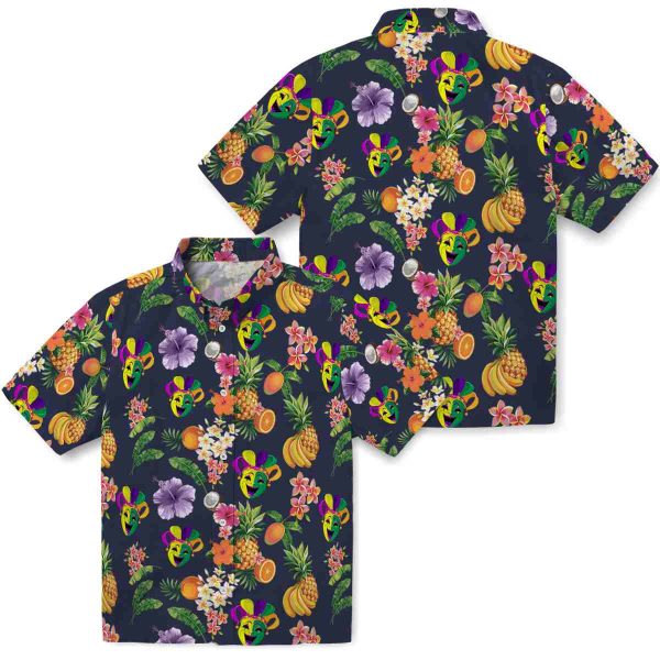 Mardi Gras Hibiscus And Fruit Hawaiian Shirt Latest Model