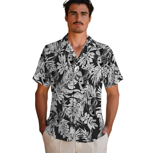 Mardi Gras Monstera Leaf Pattern Hawaiian Shirt High quality