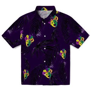 Mardi Gras Palm Leaf Hawaiian Shirt Best selling