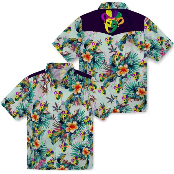 Mardi Gras Tropical Foliage Hawaiian Shirt Latest Model