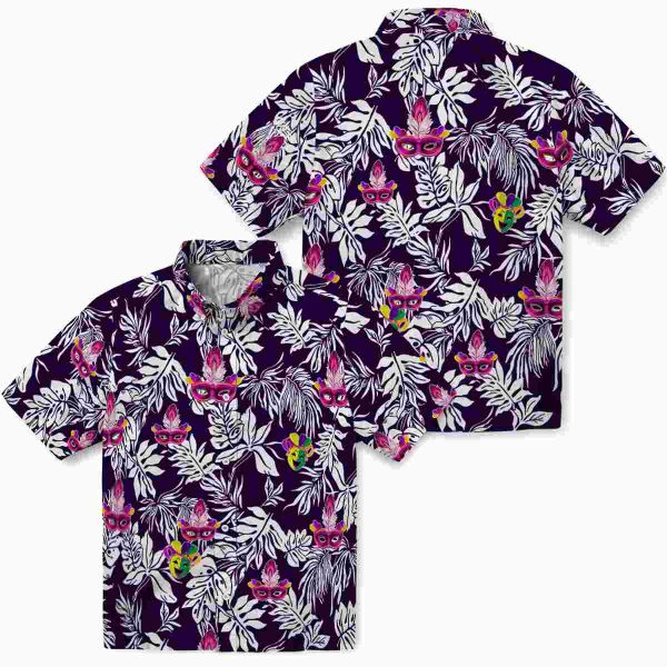 Mardi Gras Tropical Leaf Hawaiian Shirt Latest Model