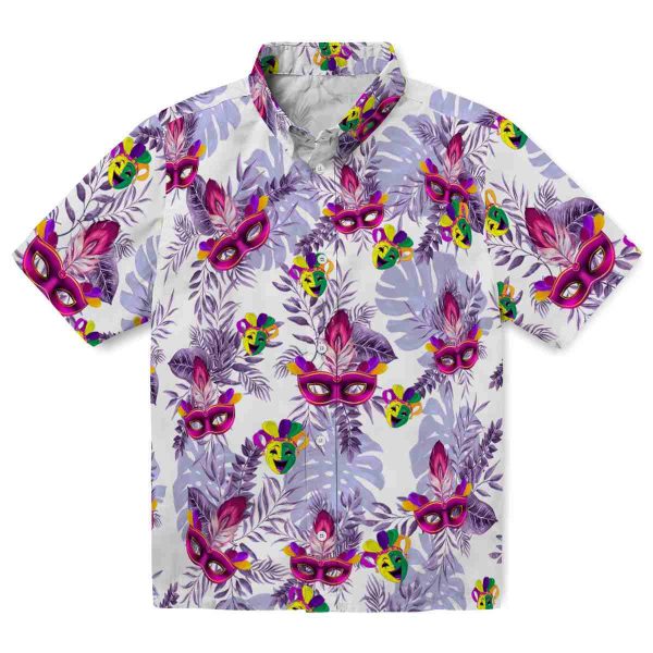 Mardi Gras Tropical Leaves Hawaiian Shirt Best selling