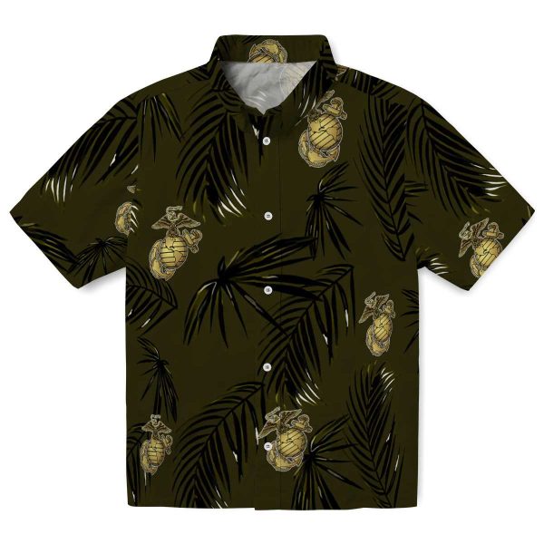 Marine Corps Palm Leaf Hawaiian Shirt Best selling