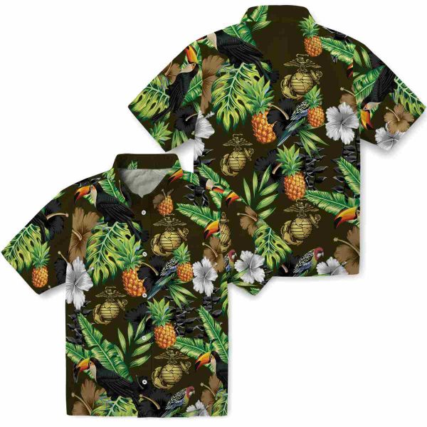 Marine Corps Toucan Hibiscus Pineapple Hawaiian Shirt Latest Model