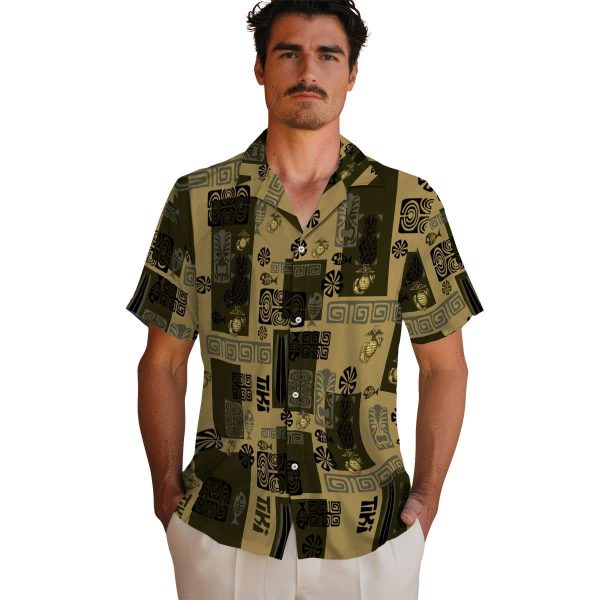 Marine Corps Tribal Symbols Hawaiian Shirt High quality