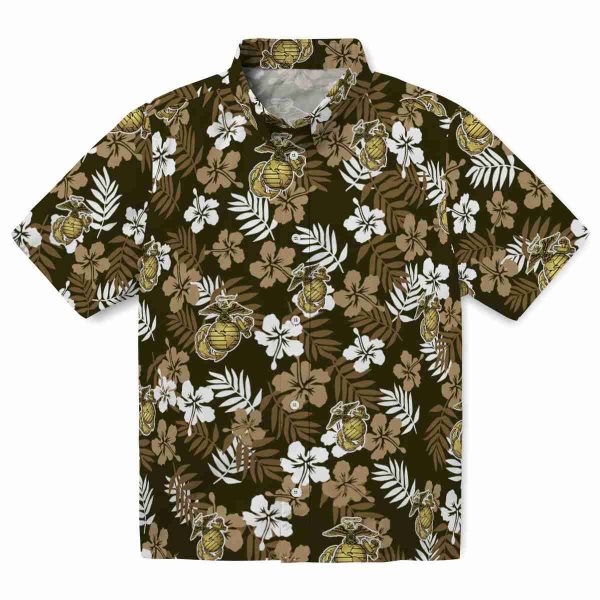 Marine Corps Tropical Floral Hawaiian Shirt Best selling