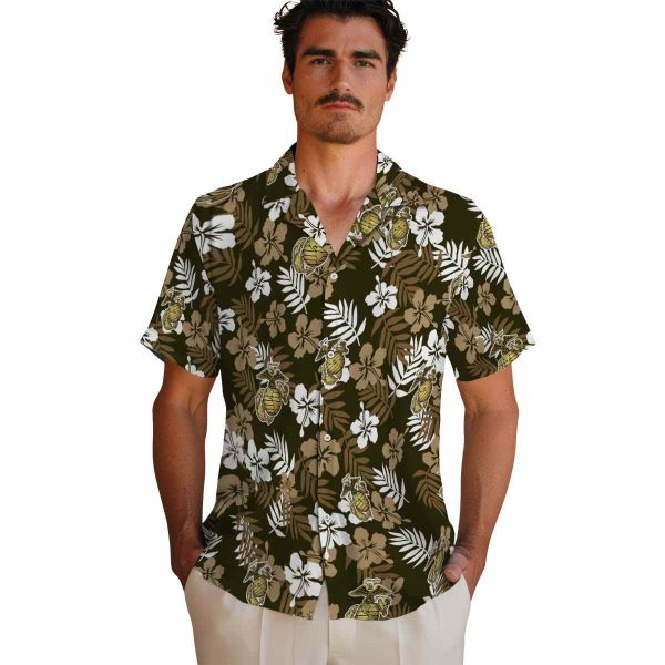 Marine Corps Tropical Floral Hawaiian Shirt High quality