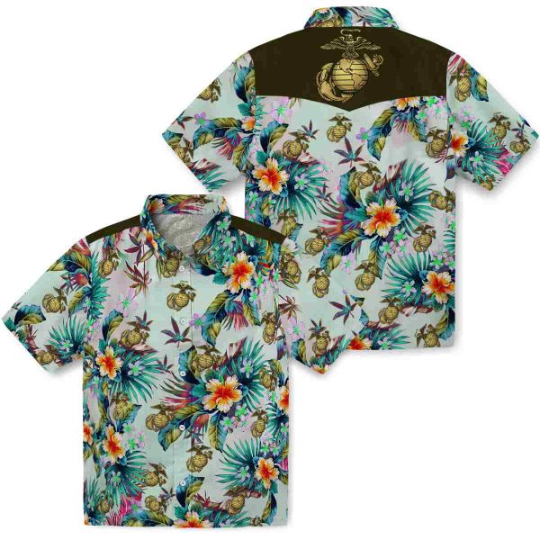 Marine Corps Tropical Foliage Hawaiian Shirt Latest Model