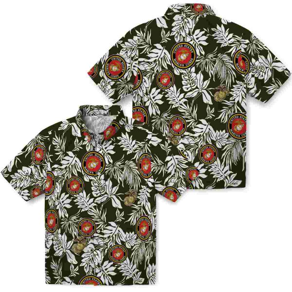 Marine Corps Tropical Leaf Hawaiian Shirt Latest Model