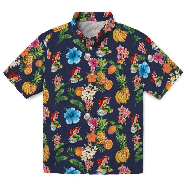 Mermaid Hibiscus And Fruit Hawaiian Shirt Best selling