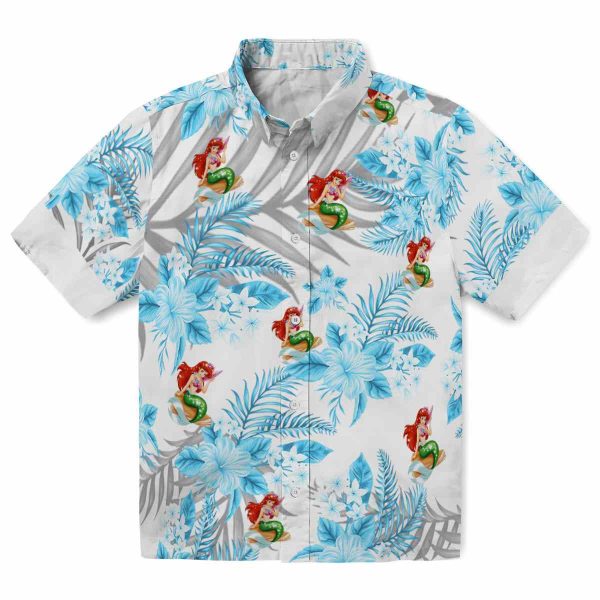 Mermaid Hibiscus Palm Leaves Hawaiian Shirt Best selling