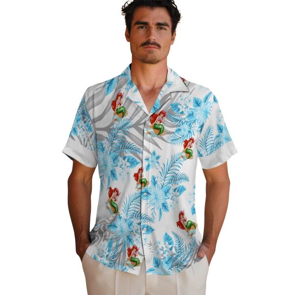 Mermaid Hibiscus Palm Leaves Hawaiian Shirt High quality