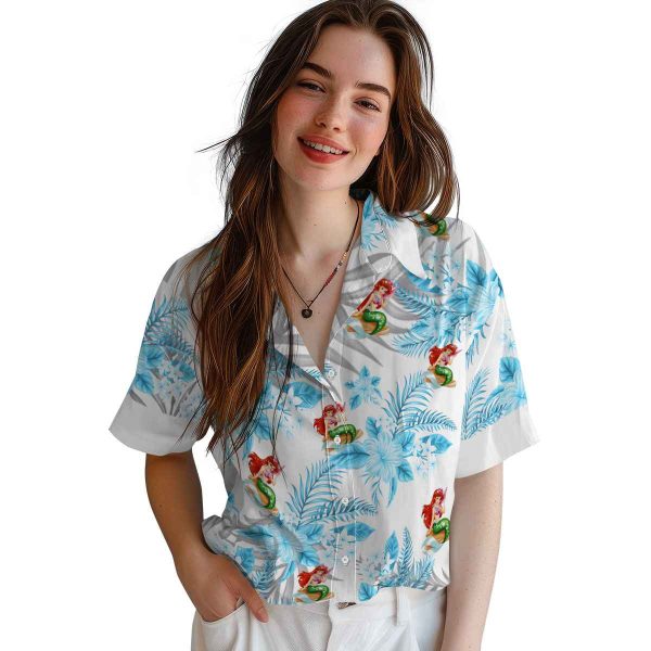 Mermaid Hibiscus Palm Leaves Hawaiian Shirt Trendy